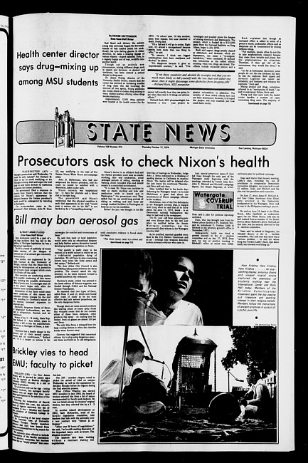 State news. (1974 October 17)