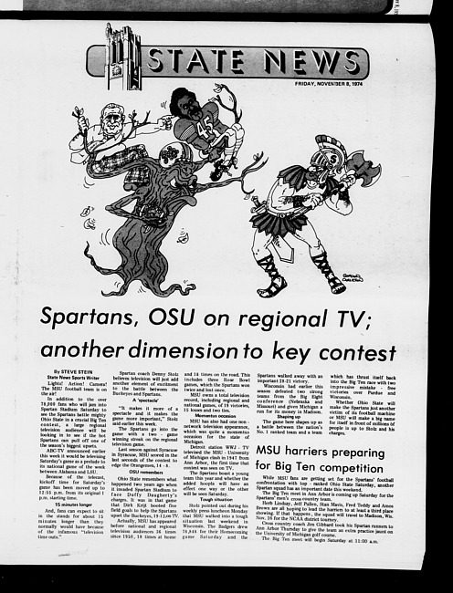 State news. (1974 November 8), Supplement