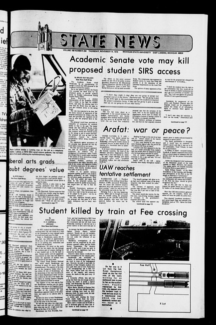 State news. (1974 November 14)