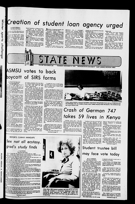 State news. (1974 November 21)