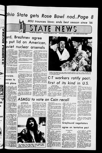 State news. (1974 November 25)