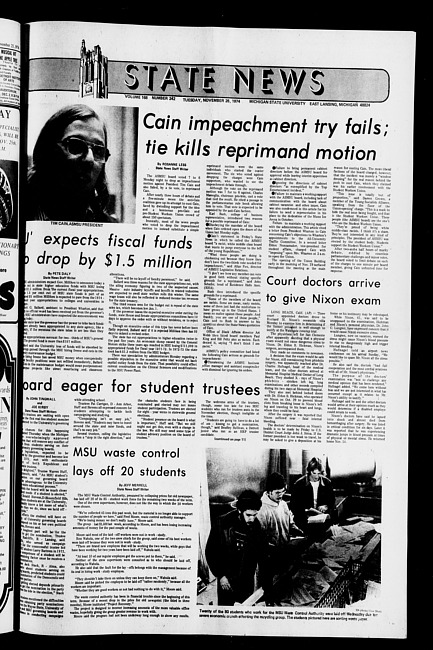 State news. (1974 November 26)