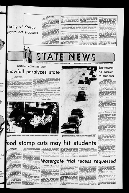 State news. (1974 December 3)