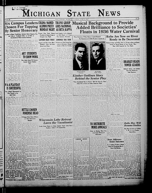 Michigan State news. (1936 June 9)