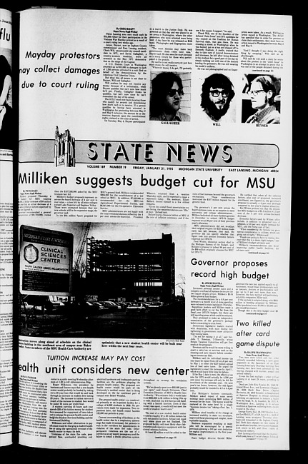 State news. (1975 January 31)