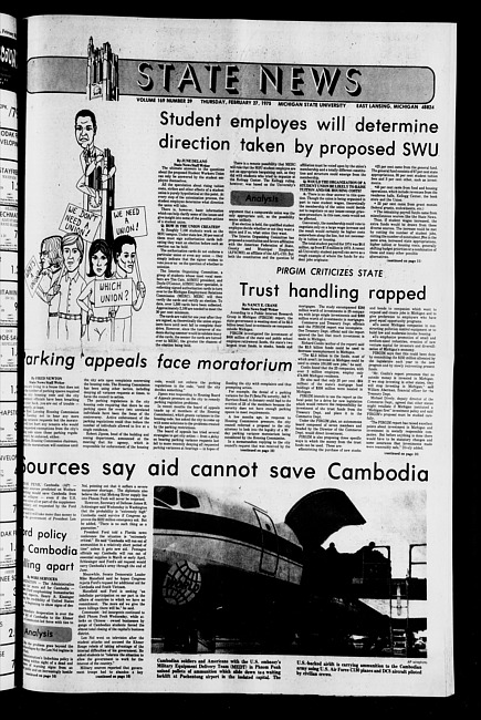 State news. (1975 February 27)