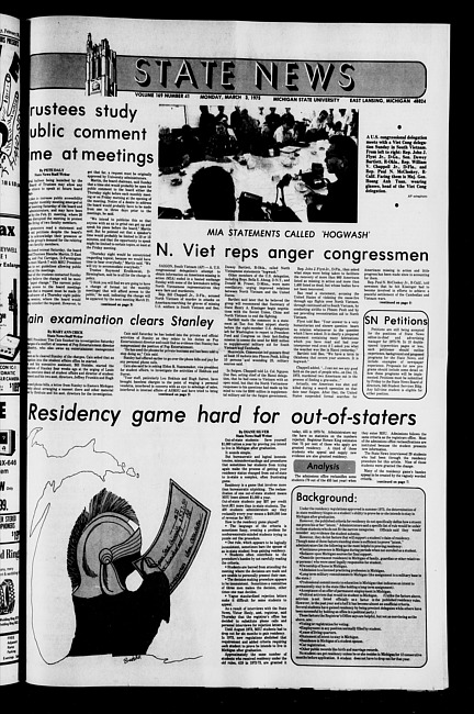 State news. (1975 March 3)