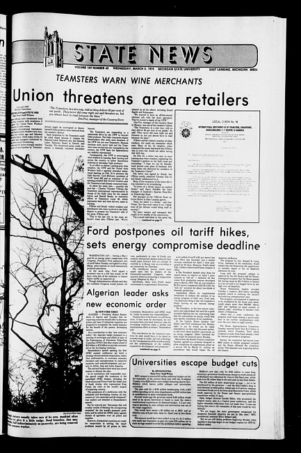 State news. (1975 March 5)