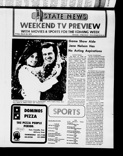 State news. (1975 March 28), Supplement