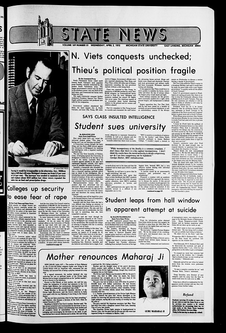 State news. (1975 April 2)