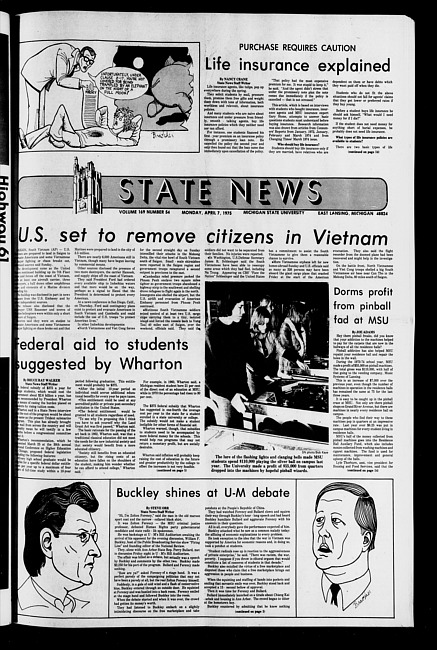 State news. (1975 April 7)