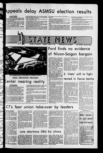 State news. (1975 April 10)