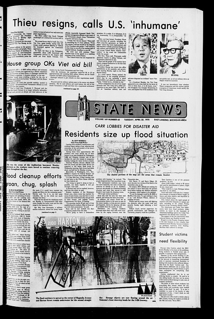 State news. (1975 April 22)