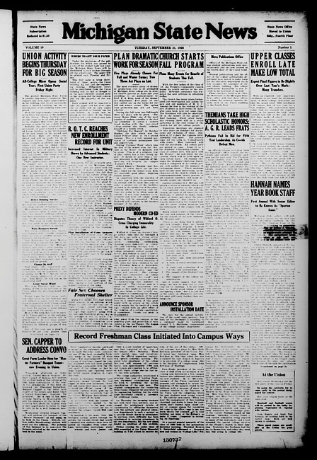 Michigan State news. (1926 September 21)