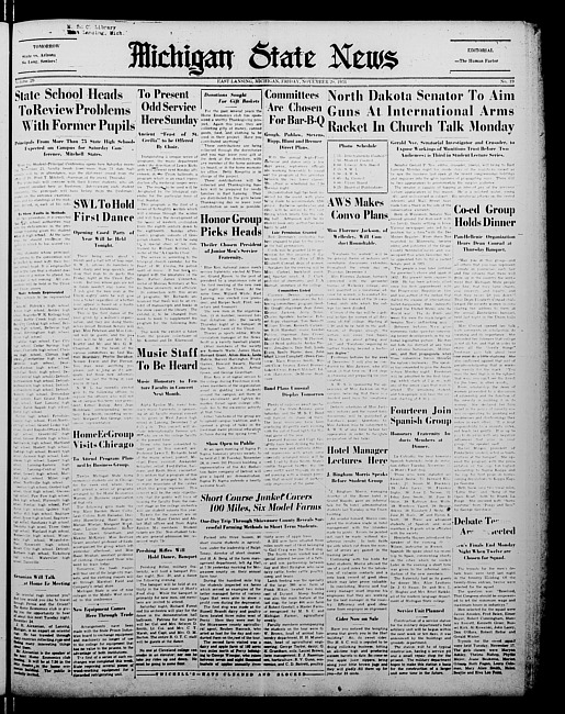 Michigan State news. (1936 November 20)