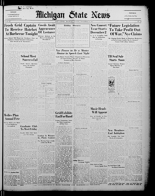 Michigan State news. (1936 November 24)