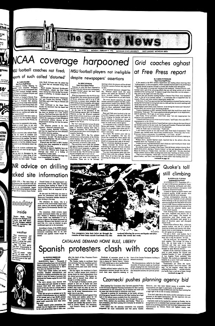 The State news. (1976 February 9)