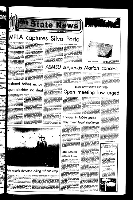 The State news. (1976 February 12)