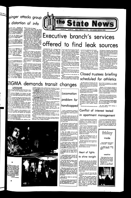 The State news. (1976 February 13)