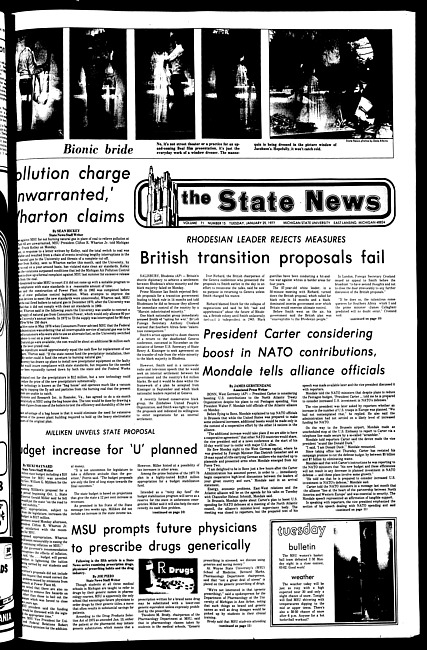 The State news. (1977 January 25)