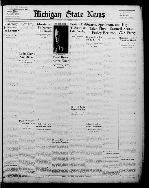 Michigan State news. (1937 February 19)