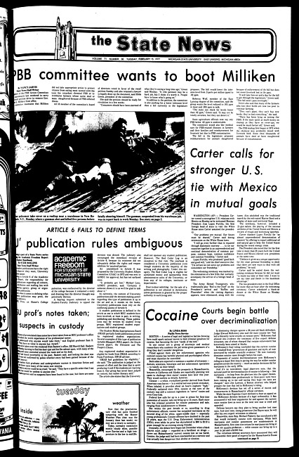 The State news. (1977 February 15)