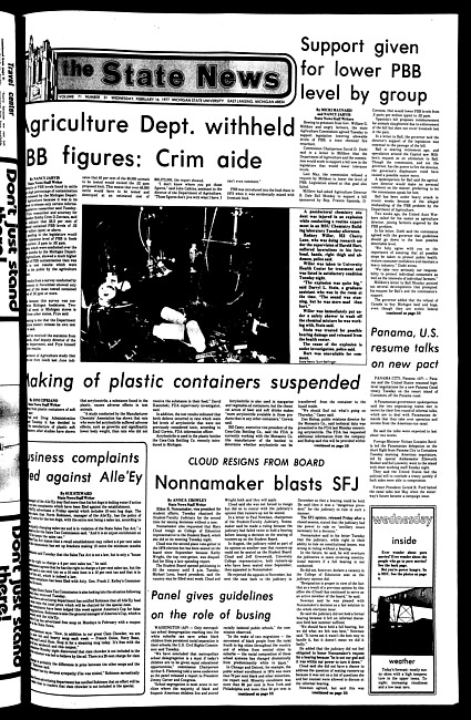 The State news. (1977 February 16)