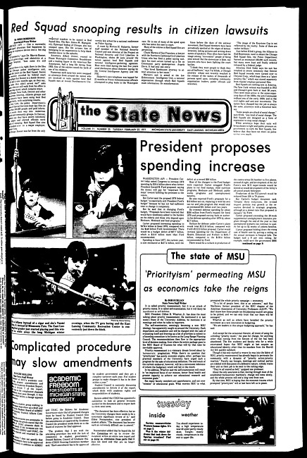 The State news. (1977 February 22)