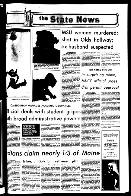 The State news. (1977 March 1)