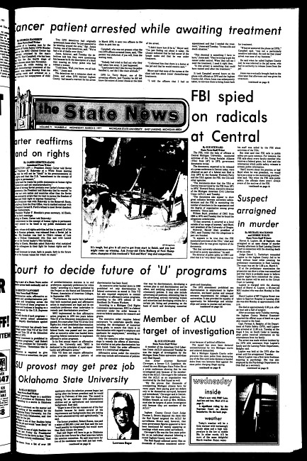 The State news. (1977 March 2)