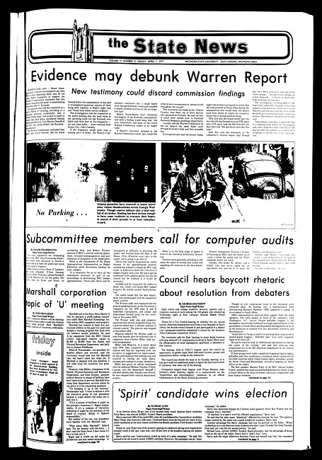 The State news. (1977 April 1)