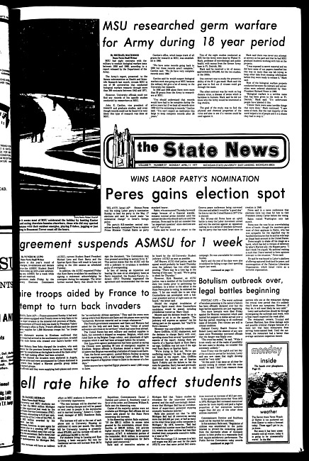 The State news. (1977 April 11)