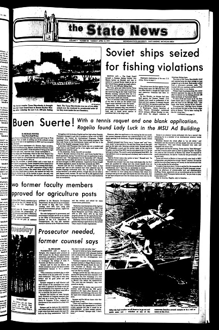 The State news. (1977 April 12)