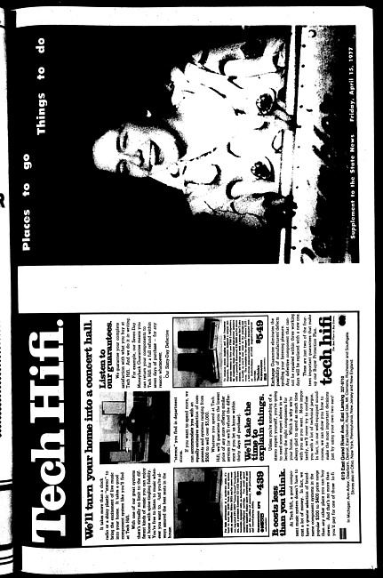 The State news. (1977 April 15), Supplement