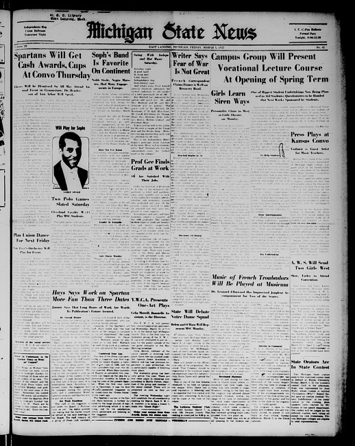 Michigan State news. (1937 March 5)