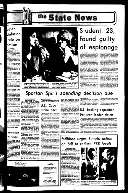 The State news. (1977 April 29)