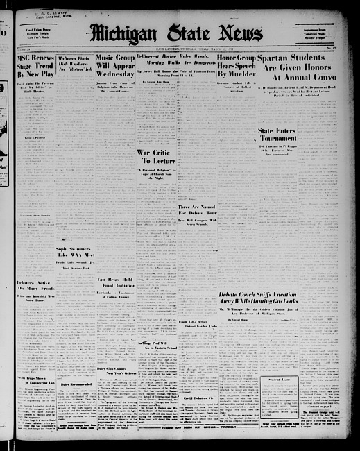 Michigan State news. (1937 March 12)