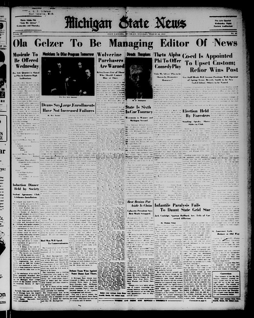 Michigan State news. (1937 March 16)