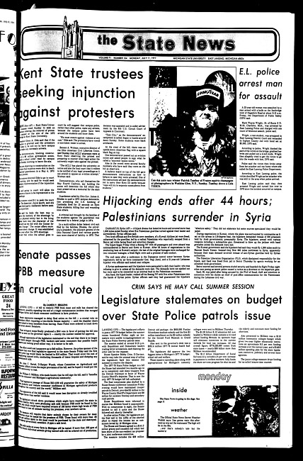 The State news. (1977 July 11)