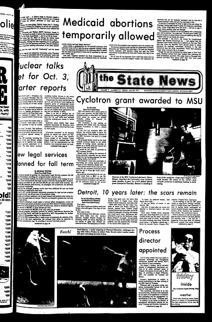 The State news. (1977 July 29)