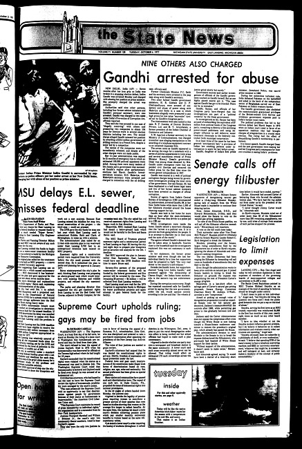 The State news. (1977 October 4)