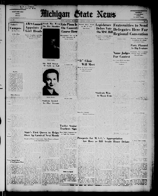 Michigan State news. (1937 April 13)