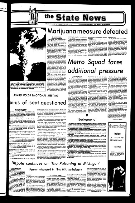 The State news. (1977 October 6)