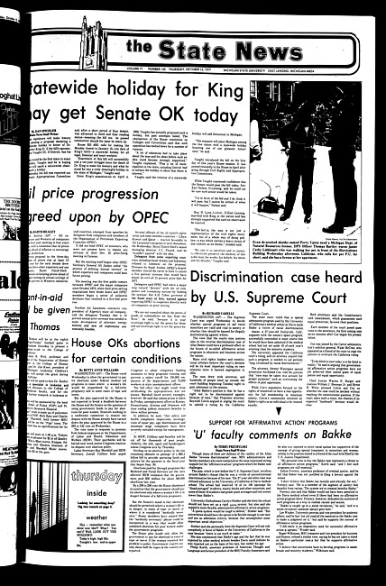 The State news. (1977 October 13)