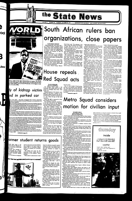 The State news. (1977 October 20)