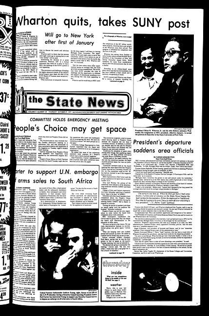 The State news. (1977 October 27)