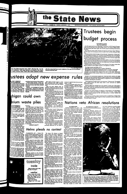 The State news. (1977 November 1)