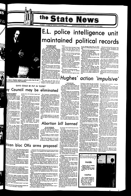 The State news. (1977 November 3)