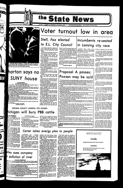 The State news. (1977 November 9)