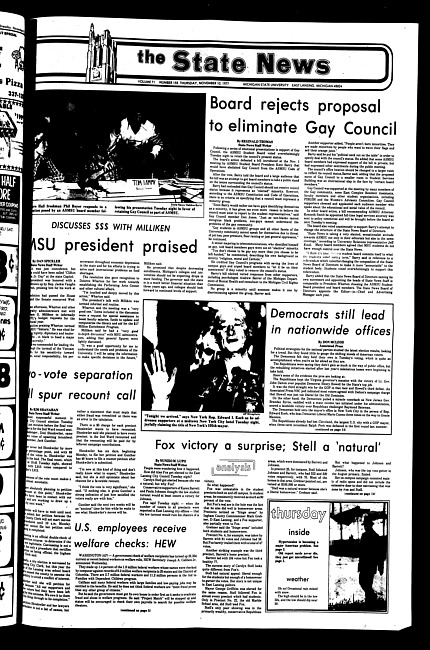 The State news. (1977 November 10)